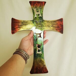 Celtic Ornamental Cross "HOPE" Metal Wall Art Hand Crafted Laser Cut 14" x 10"